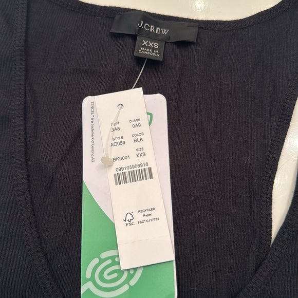 Navy JCrew ribbed tank top size XXS. Brand new. Never worn. - Picture 2 of 2